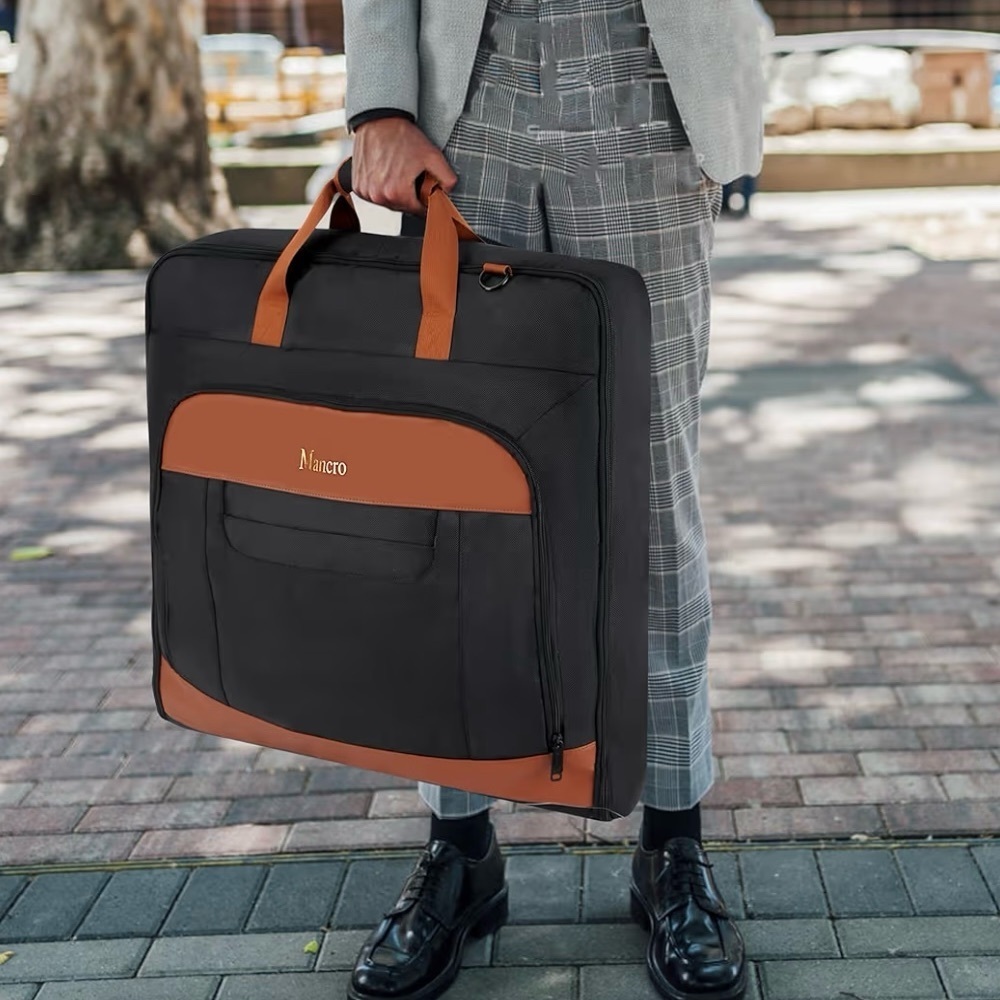 Mancro Garment Bag Suit Travel Duffel Carry On with Shoulder Strap